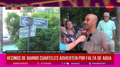 Vecinos de barrio Cuarteles advierten falta de agua